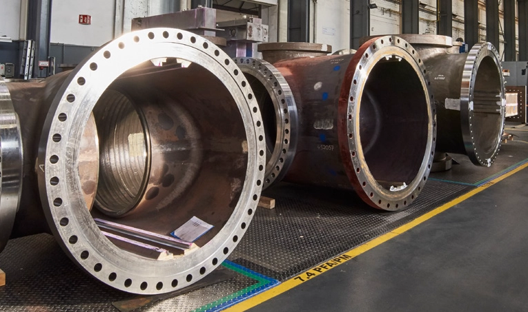 IMI Z&J valves lined up in a facility, awaiting completion for deployment.