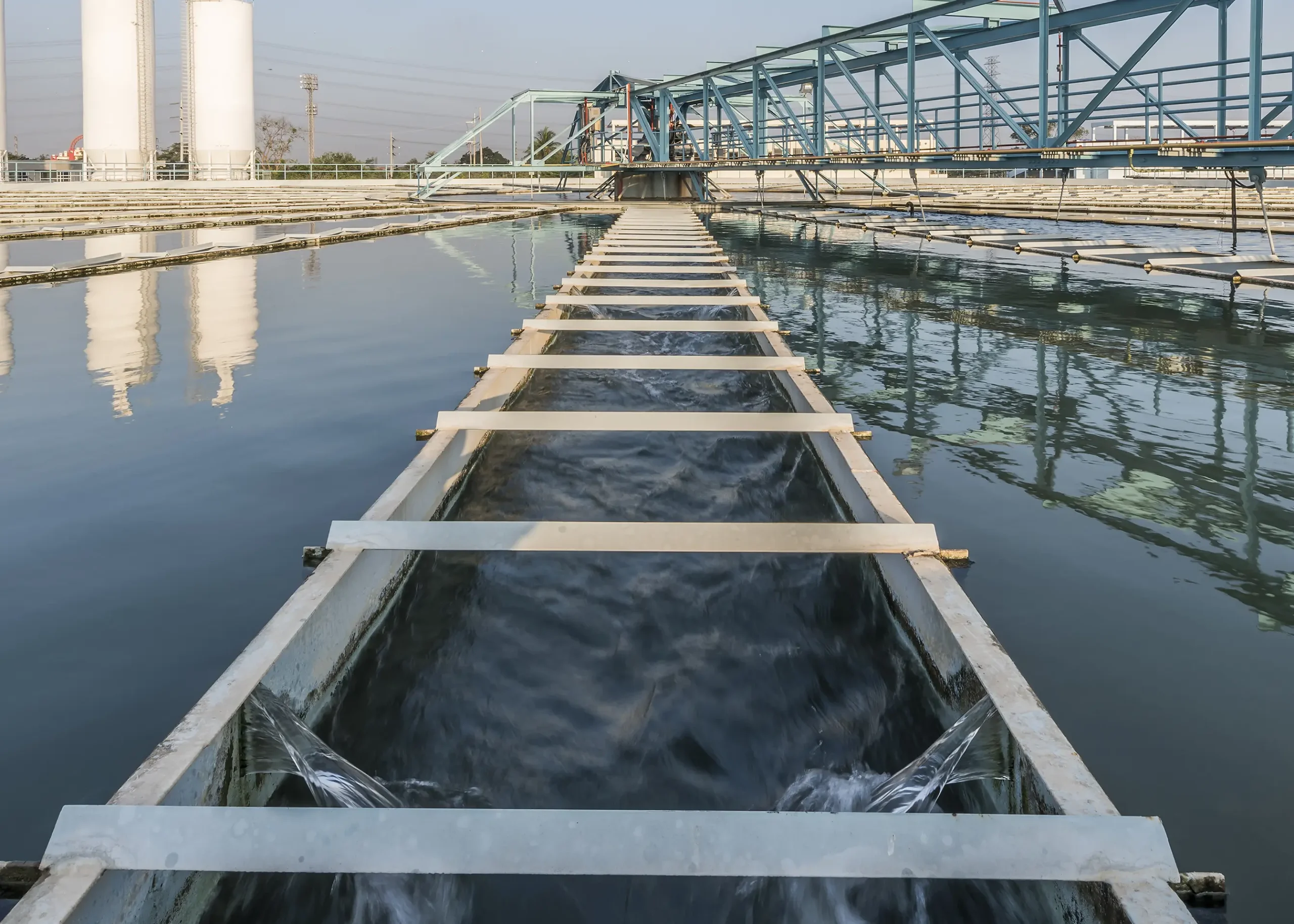 Essential gate valves are employed in this state-of-the-art water treatment facility, facilitating the efficient management of potable water resources