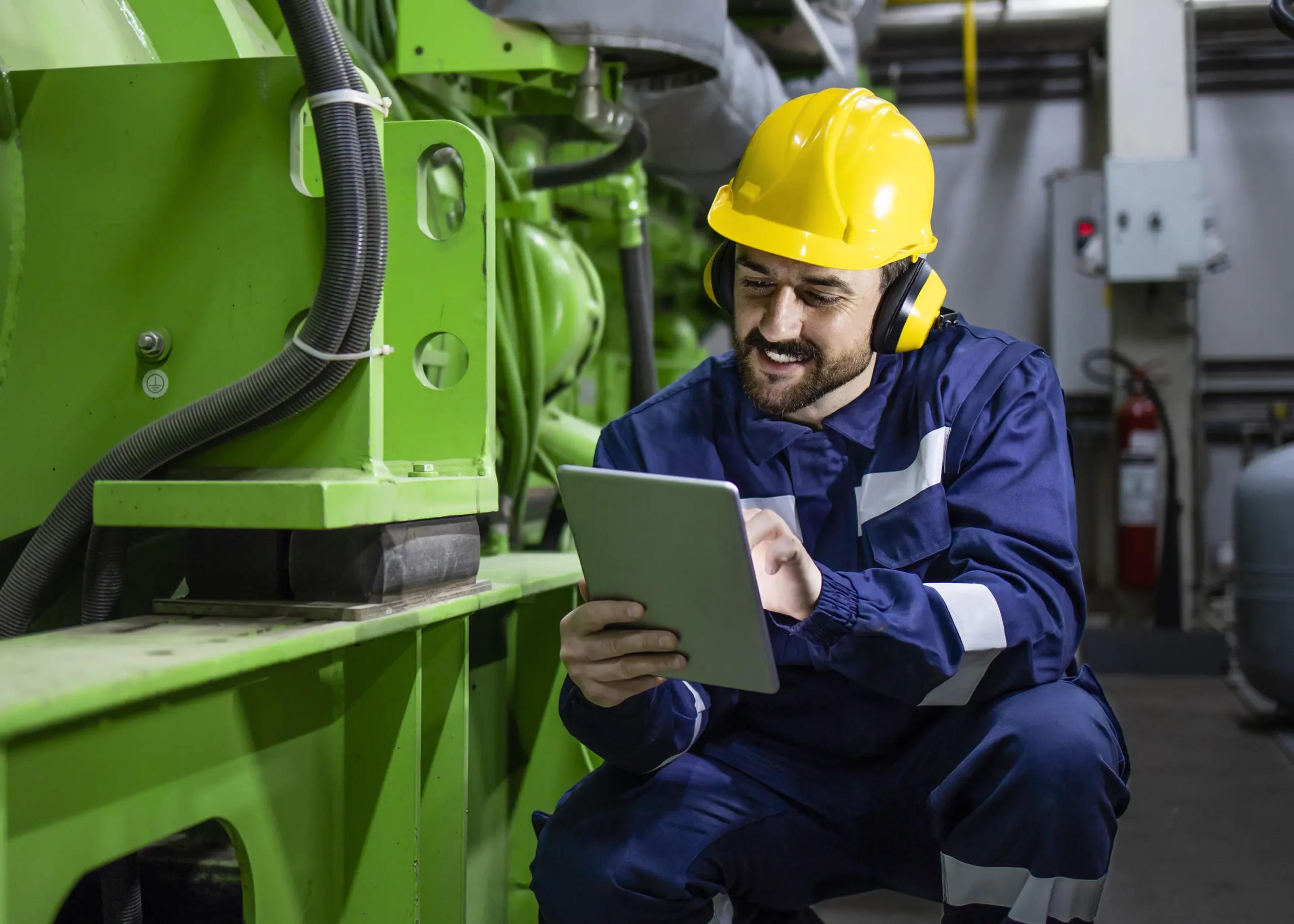 The IMI engineer inspects power plant flow control systems for performance and safety, and recommends the best solutions for optimal efficiency.