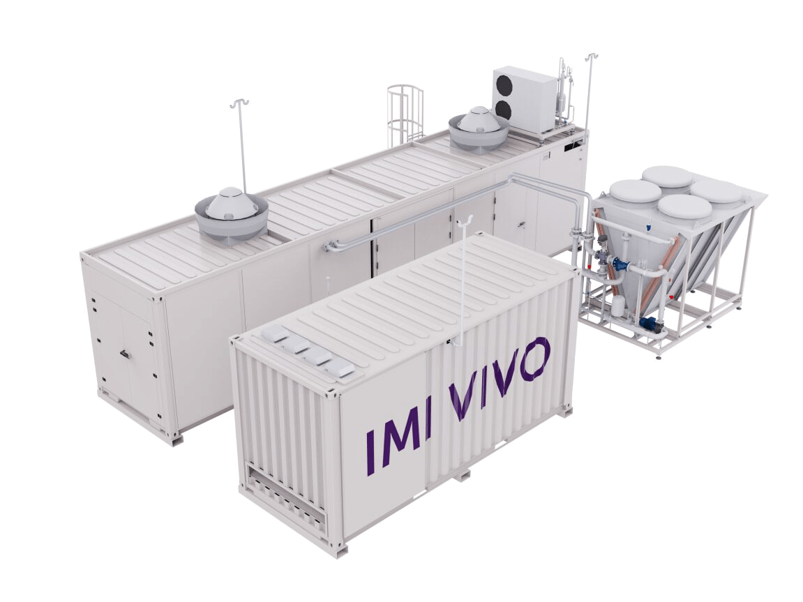 All elements of a standard IMI VIVO electrolyser set up