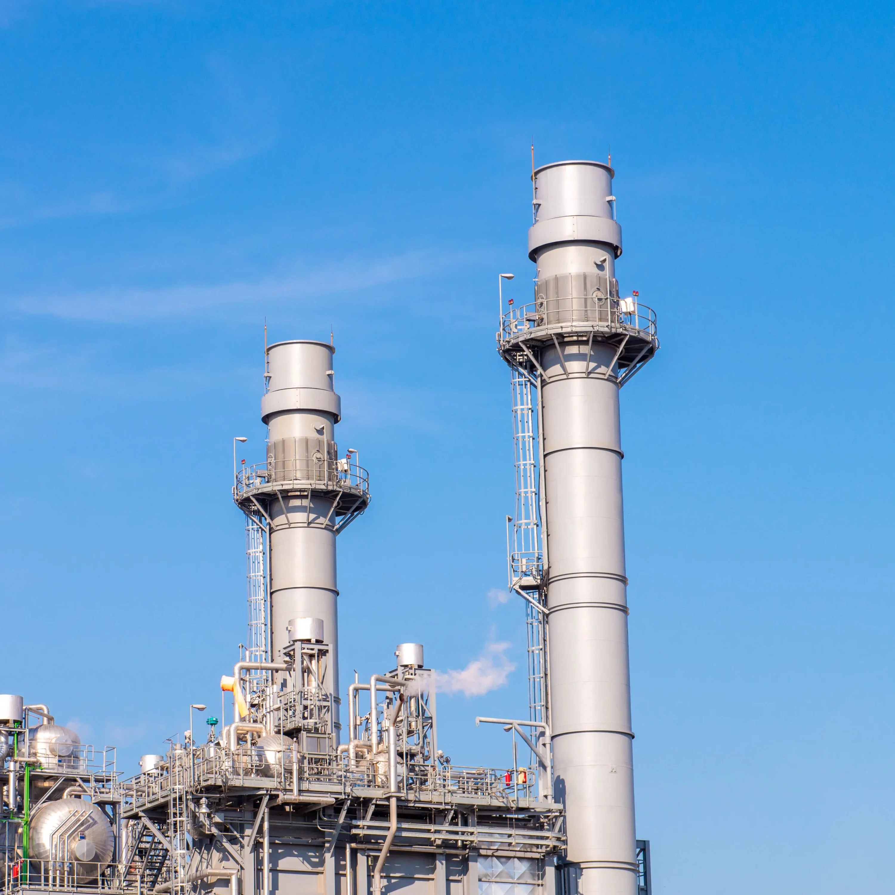 Essential safety valves safeguard this modern gas power plant, enabling uninterrupted electricity supply to industries.