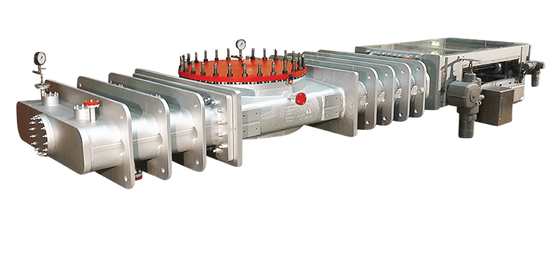 Compact Delayed Coking Bottom Unheading Device with double block and purge, corrosion-resistant materials, and low steam consumption for efficient operation.